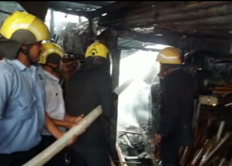 Fire broke out on Monday, August 15, at the furniture shop in Chowk